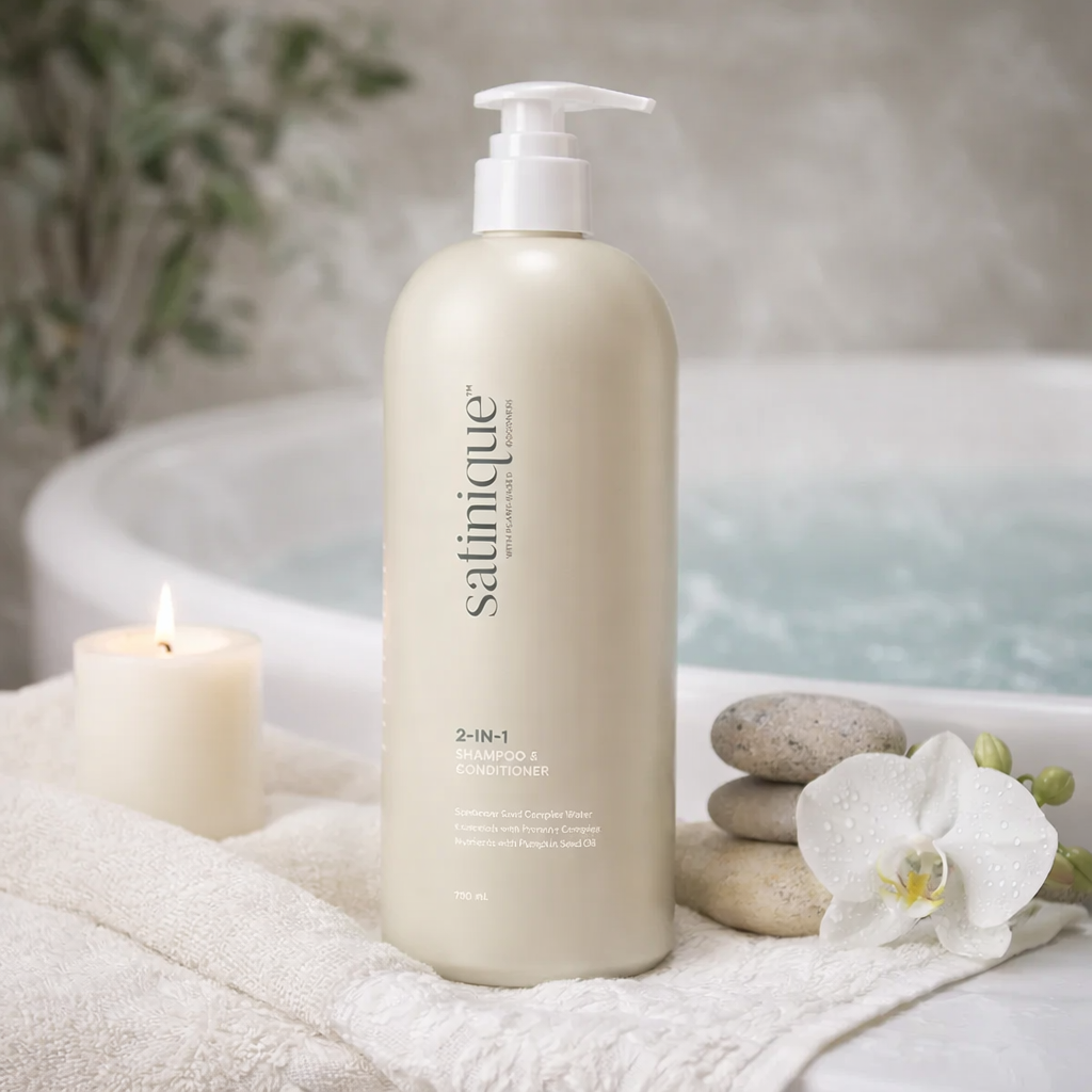 🧴Shampoing & Après-Shampoing 2 en 1 Satinique™ – Hydratation & Force