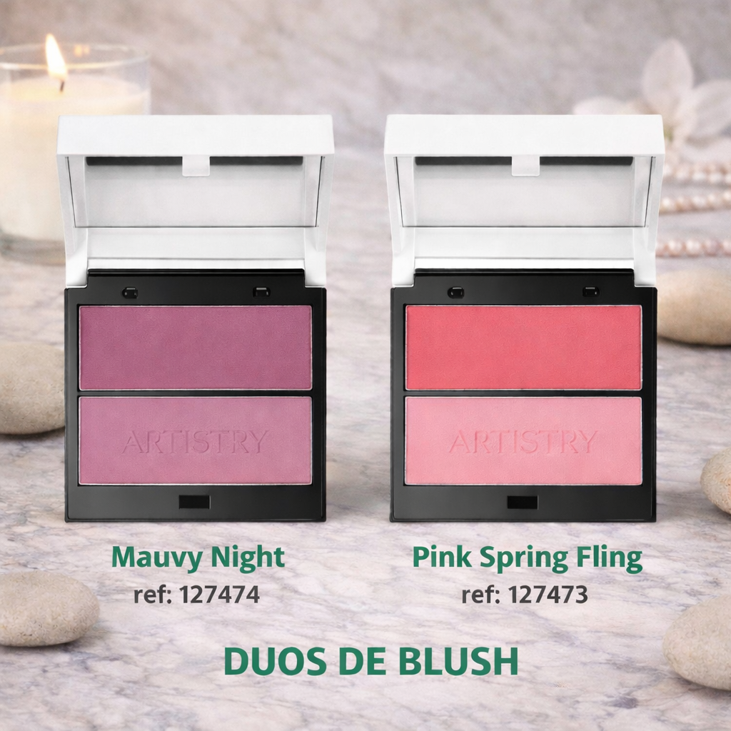 🖌️Duo de Blush Artistry™ – Crème & Poudre | Éclat Naturel Longue Tenue