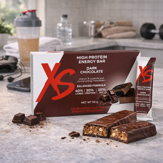 🍫XS™ High Protein Energy Bar Chocolat Noir & Noix de Coco – Énergie 40-30-30 | Nutrilite™